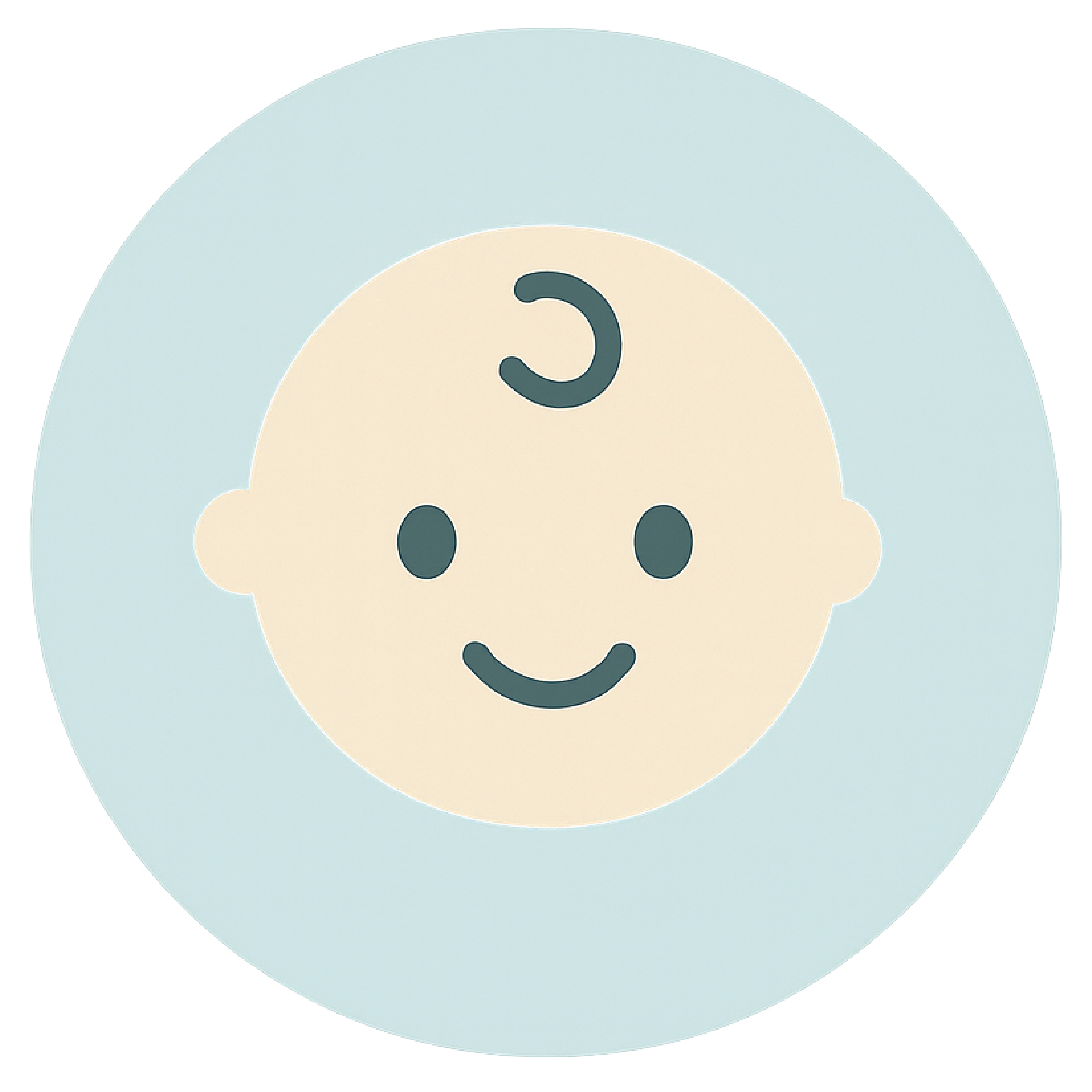 Illustration of a smiling baby